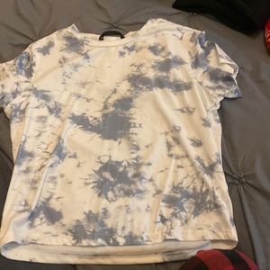 Blue and white tye-dye. Got from shein. Is cropped